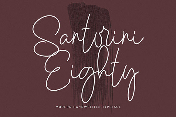 Santorini Eighty: A Script Font for Romantic Branding