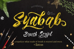 Syabab: Unleashing Raw Energy with a Bold Brush Script